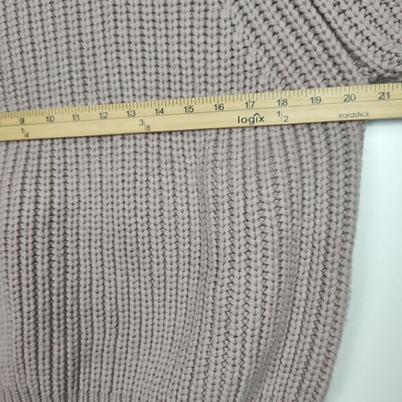 Philosophy Sweater Women's L Light Pink Chunky Knit Short Length Long Sleeves - Picture 3 of 7